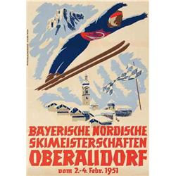 Advertising poster, winter sport