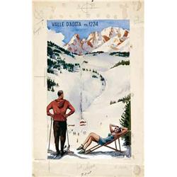Advertising poster, winter sport