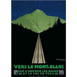 Advertising poster, tourism  - MONT BLANC