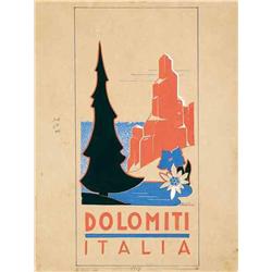 Advertising poster, tourism  - DOLOMITI