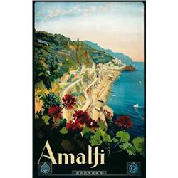 Advertising poster, tourism  - AMALFI