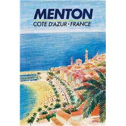 Advertising poster, tourism  - MENTON