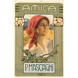 Advertising poster, shows  - AMICA