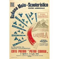 Advertising poster, motorcycling