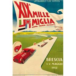Advertising poster, automobiles