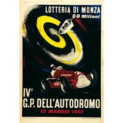 Advertising poster, automobiles