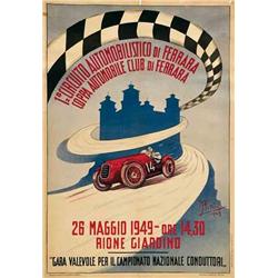 Advertising poster, automobiles