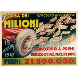 Advertising poster, automobiles