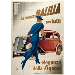 Advertising poster, automobiles  - FIAT