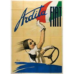 Advertising poster, automobiles  - FIAT