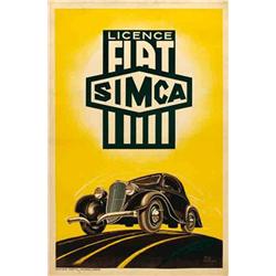 Advertising poster, automobiles  - FIAT