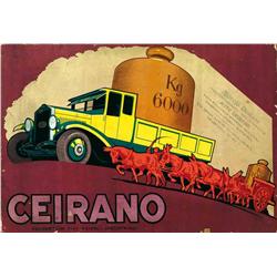 Advertising poster, automobiles