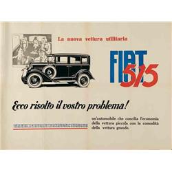 Advertising poster, automobiles  - FIAT