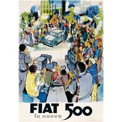 Advertising poster, automobiles  - FIAT