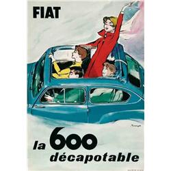 Advertising poster, automobiles  - FIAT