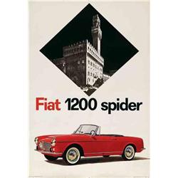 Advertising poster, automobiles  - FIAT