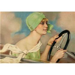 Advertising poster, automobiles