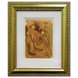Salvador Dali- Original Color Woodcut on B.F.K. Rives Paper "Purgatory 30"