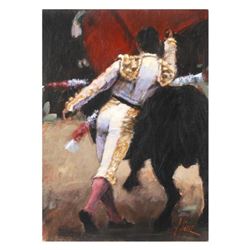 Fabian Perez, "Pasa De Pecho" Hand Textured Limited Edition Giclee on Board. Hand Signed and Numbere