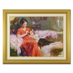 Pino (1939-2010)- Hand Embellished Giclee on Canvas "Sweet Love"