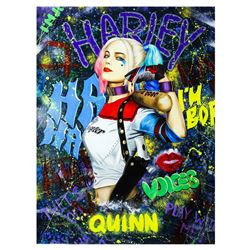 Nastya Rovenskaya- Original Oil on Canvas "Harley Quinn is Here"