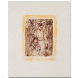 "Michelle and Nana" Limited Edition Lithograph by Edna Hibel (1917-2014), Numbered and Hand Signed w
