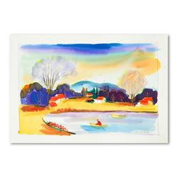 Moshe Leider, Original Watercolor Painting, Hand Signed with Letter of Authenticity.