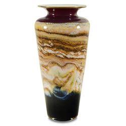 "Small Ruby Traditional Urn" Hand-Blown Glass Sculpture, Hand Signed by GartnerBlade Glass.