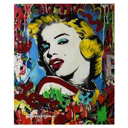 Nastya Rovenskaya- Mixed Media "Marilyn Monroe I"