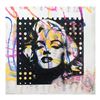 Image 1 : Gail Rodgers, "Marilyn Monroe" Hand Signed Original Hand Pulled Silkscreen Mixed Media on Canvas wit