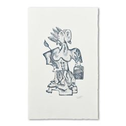 Alexandra Nechita, "Old Indian Chant" Limited Edition Aquatint, AP Numbered 4/7 and Hand Signed with