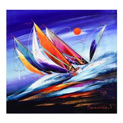 Natalia Sinkovsky, Hand Signed Original Acrylic Painting on Canvas with Letter Authenticity.