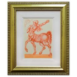 Salvador Dali- Original Color Woodcut on B.F.K. Rives Paper "Inferno 25"