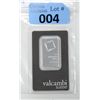 Image 1 : 1 Oz Valcambi Suisse .9995 Fine Platinum Bar