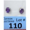 Image 1 : New Sterling Silver Amethyst & Diamond Earrings