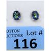 Image 1 : New Blue Mystic Topaz & Diamond Earrings