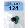 Image 1 : 22 CTW Oval Cut Sapphire & 2 Emeralds