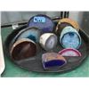 Image 1 : 8 Polished One Side Agate & Agate Crystal Pieces