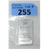 Image 1 : 1 Oz. Asahi Refining .999 Silver Bar