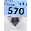 Image 1 : New Sterling Silver Mystic Topaz Heart Ring