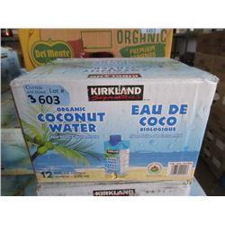 3 Cases of Kirkland Organic Coconut Water