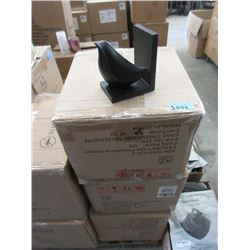 3 Cases of 4 Black Bird Bookend Sets