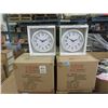 Image 1 : 2 Cases of 4 New 9.5" Vintage Style Wall Clocks