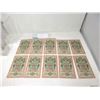 Image 1 : Ten 1909 Russian Pre Revolution 10 Rouble Bills