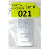 Image 1 : 1 Oz. Asahi Refining .999 Silver Bar