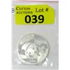 Image 1 : 1 Oz .999 Fine Silver 10 Yuan 2008 Panda Coin
