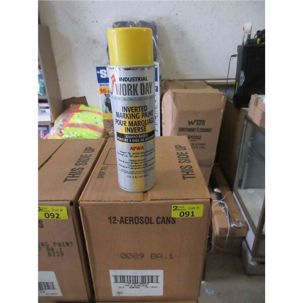 2 Cases of 12 Yellow Aerosol Spray Paint