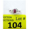Image 1 : Sterling Silver Ruby & Diamond Cocktail Ring