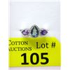 Image 1 : Mystic Topaz, Amethyst & Diamond Cluster Ring