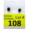 Image 1 : New 2 CT Sapphire Sterling Silver Earrings